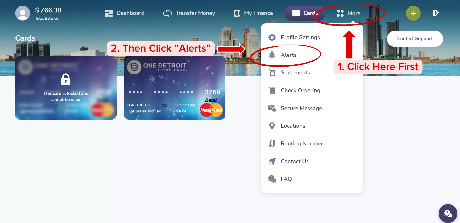 how to set up account alerts on your online account